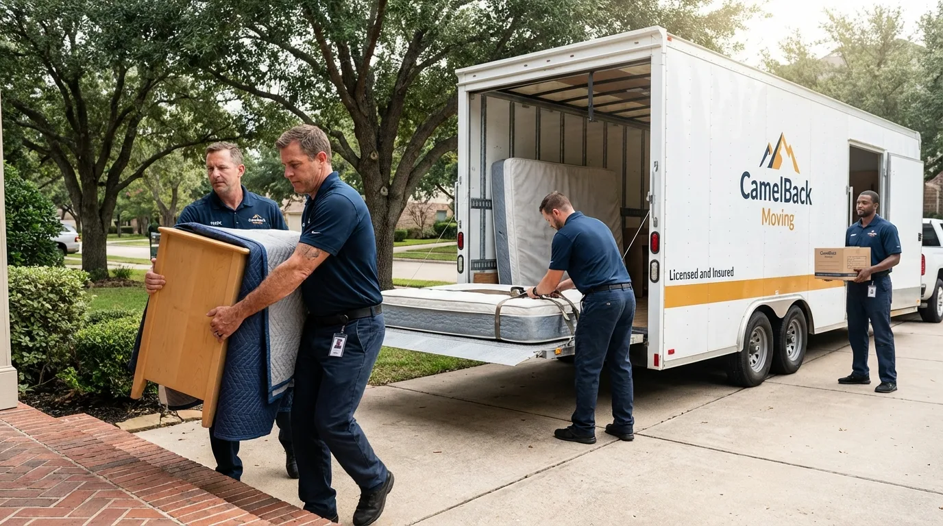 Crew loading residential truck for cross-state move from Murray, KY